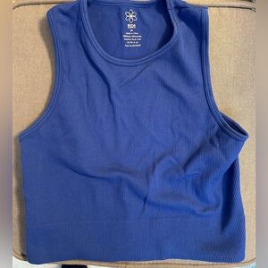 Aura Blue high neck top